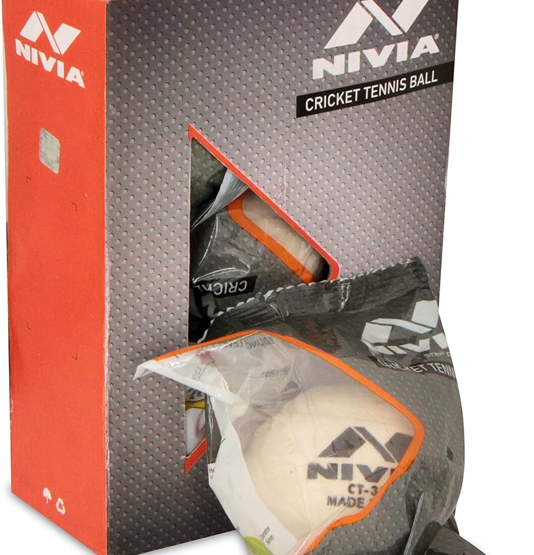 Nivia Hard Tennis - White (12 pck)